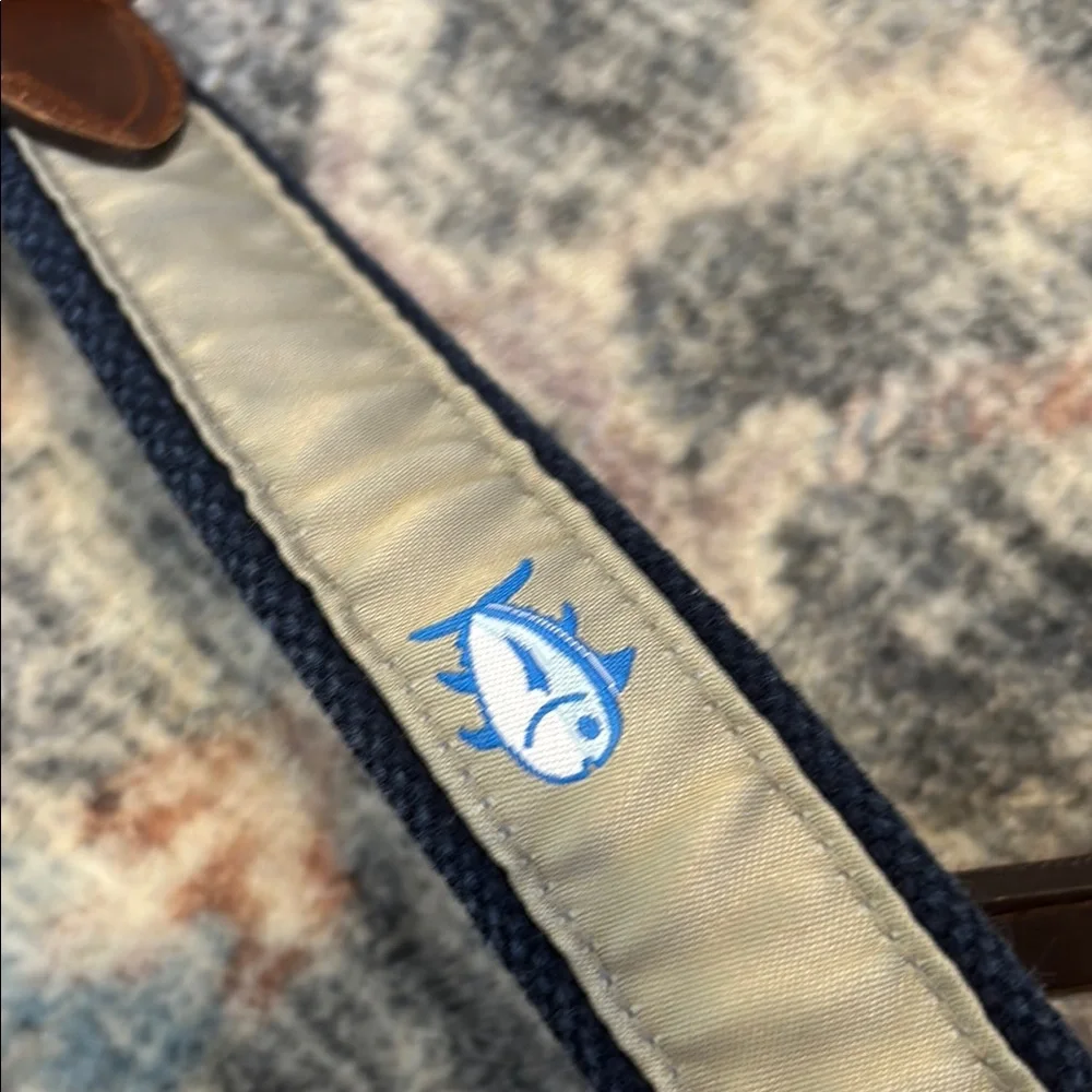 Southern Tide Kids Belt with Blue and Tan Accents
